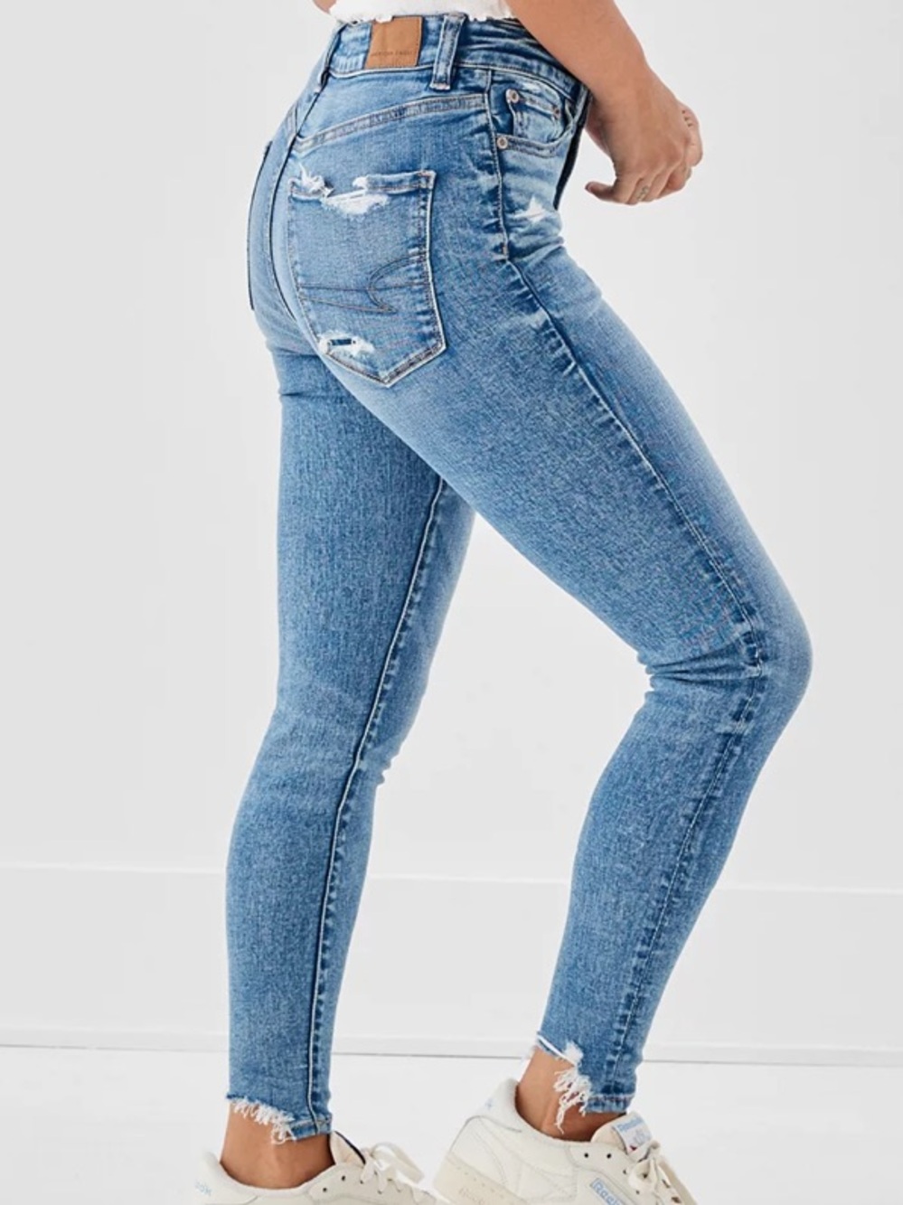 AE Ne(x)t Level High V-Rise Jegging with Ripped - 12L